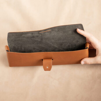CREATIO Caramel Trousse en cuir