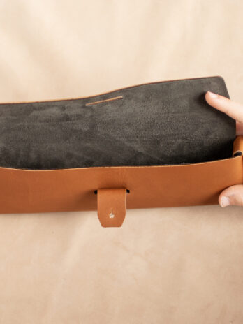 CREATIO Caramel Trousse en cuir