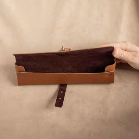PRIMA Caramel Petite trousse en cuir – Image 3