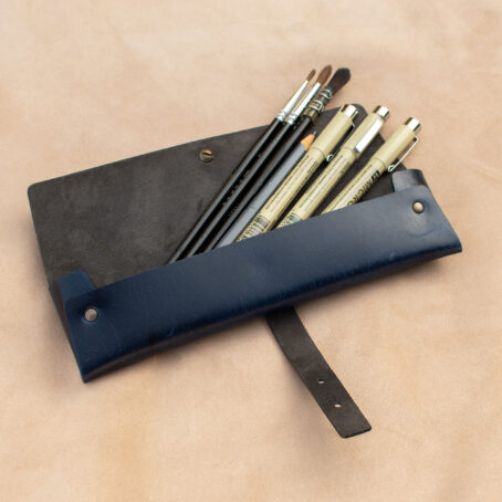 PRIMA Bleue Petite trousse en cuir – Image 2