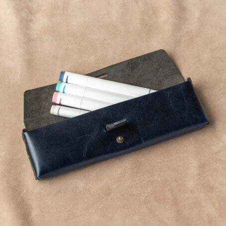 CREATIO Bleue Trousse en cuir – Image 2