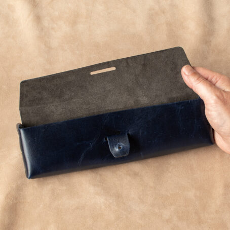 CREATIO Bleue Trousse en cuir – Image 3