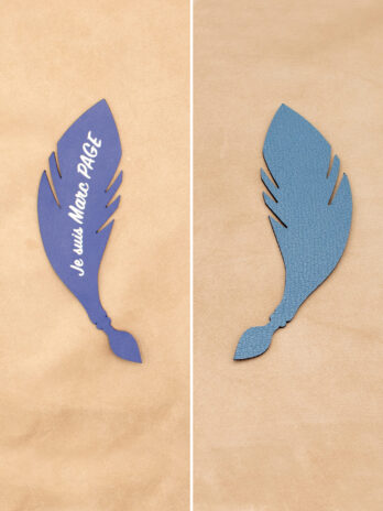 PLUMA Marque-page en cuir